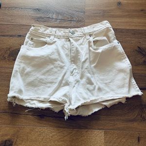Vintage White Denim Cut Off Shorts